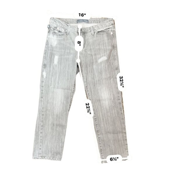 Rock & Republic Hamburg Capri Cropped Jeans in Gray Wash Size 10 - Picture 3 of 3